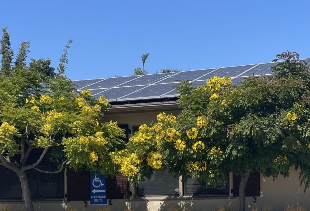 Solar panels in La Jolla, CA