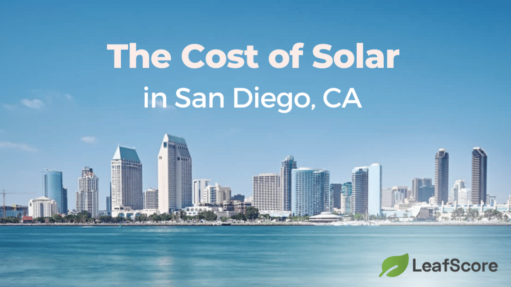 Cost of home solar in San Diego