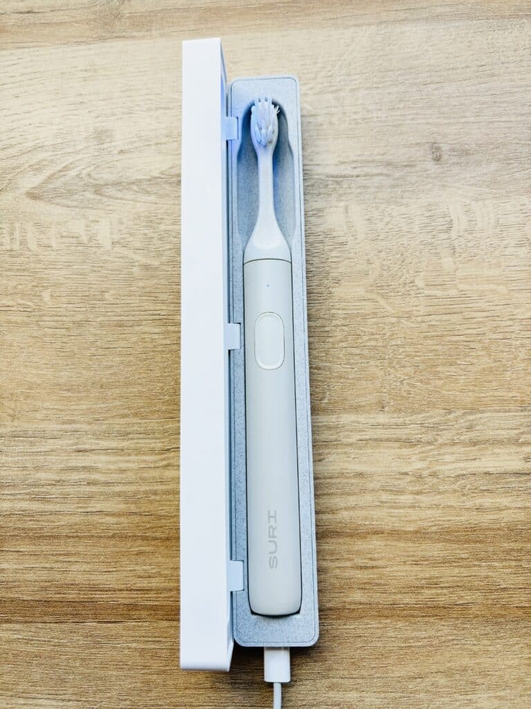 SURI toothbrush in UV case