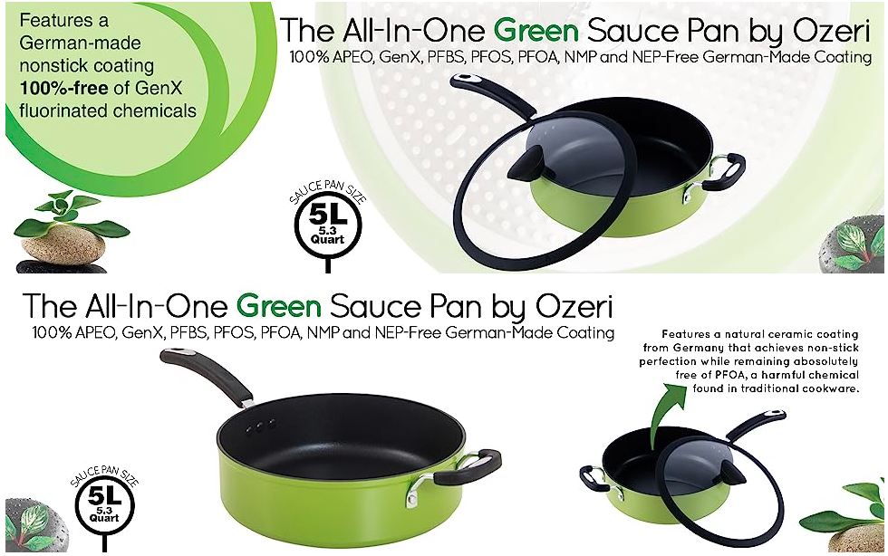  The All-In-One Stone Sauce Pan by Ozeri -- 100% APEO